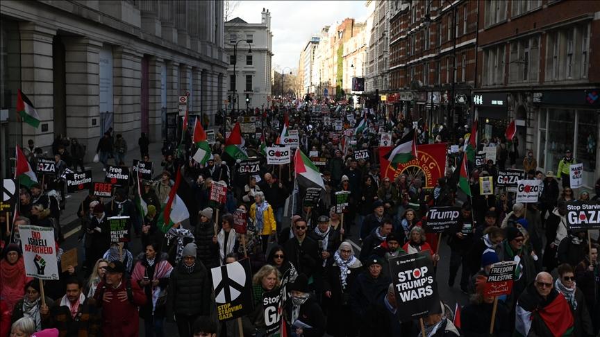 یورپی شہروں میں فلسطینیوں سے یکجہتی کے لیے بڑے پیمانے پر مظاہرے